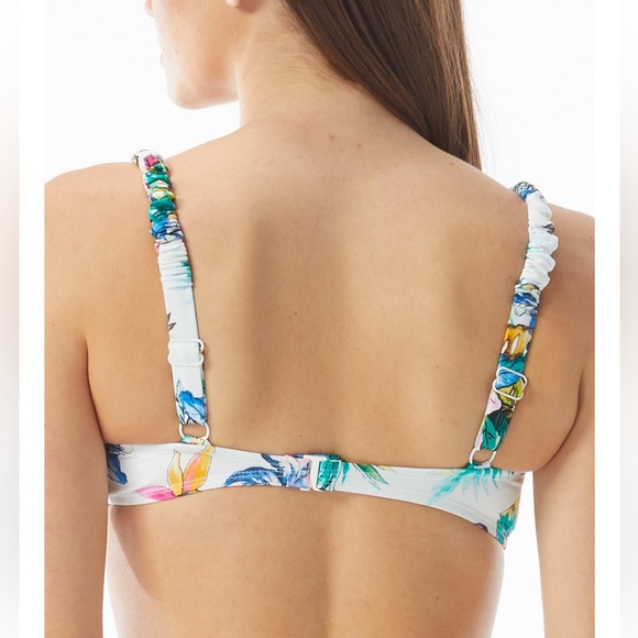 SUNDAZED Bella Printed Shirred-Strap
Bikini Top, - Picture 2 of 4